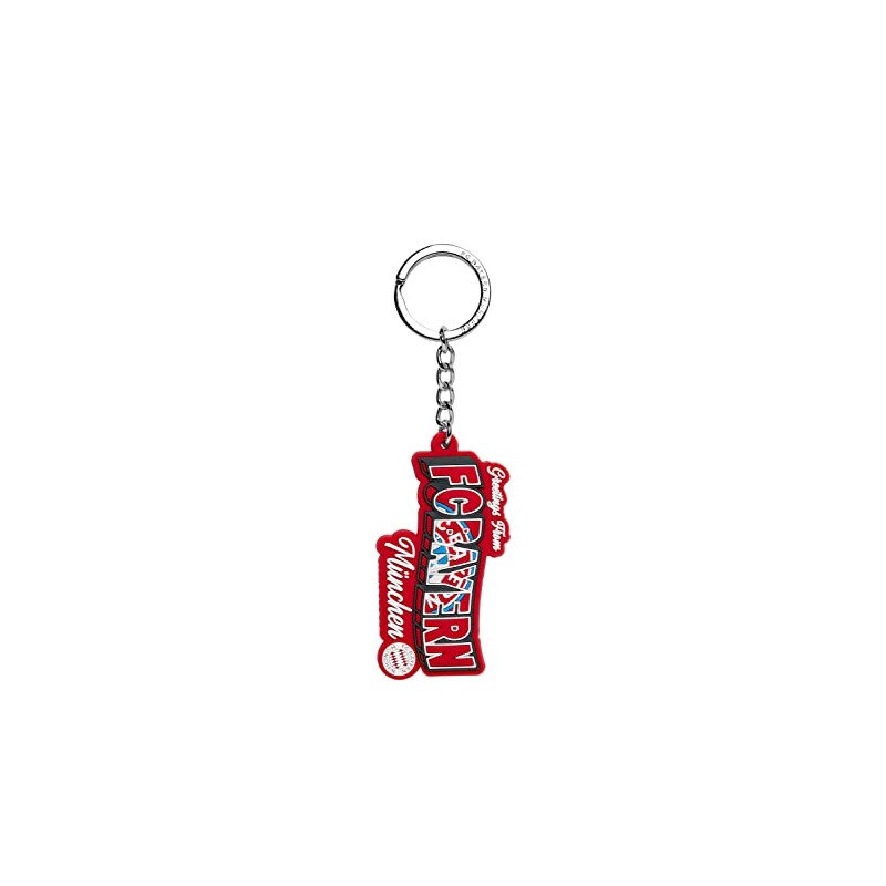 FC Bayern München Postcards Keyring, red