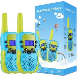 AI-PIKA Walkie Talkies para Niños,Walkie Tokis Niños con Linterna y LCD Retroiluminada,Walkie Talkie Largo Alcance de Radio 22 Vías para Camping,Regalo Juguete para Niño y Niña 3-14 Años(2Pzs)