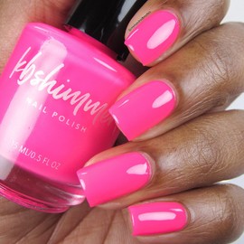 KBShimmer How Low Can You Flamingo Nail Polish 0.5 oz Full Sized Bottle