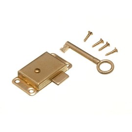 WARDROBE CUPBOARD DRAWER CABINET DOOR LOCK & KEY 50MM + SCREWS ( pack 2 )