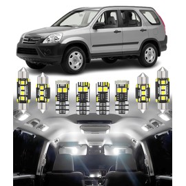 BMT xms Car Interior LED Light Replacement for Honda CR-V 2002-2006,6000K Super Bright Interior Light Bulbs Package, 7pcs
