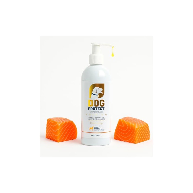 Metazoo Dog Protect Aceite de salmón para Perro, Omega 3,