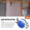 VIKKSAER 2 Pcs Adjustable Pipe Bracket Clamp, Stainless Steel Wall