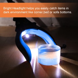 Kekoy Gripper with Light, Foldable Gripper for Seniors, Grasping Pliers, Rotating Head, Gripping Aid for Seniors with Magnet, Long Gripping Tool with Magnetic Tips (81 cm, Blue)