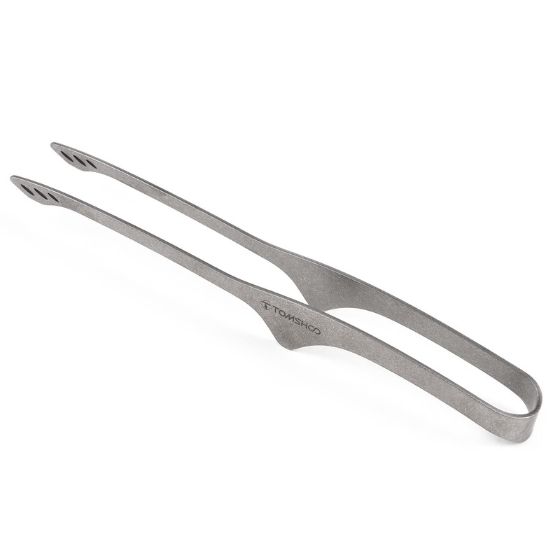 Funien Titanium Tongs 9.2 Inch Lightweight BBQ Grill Tongs Clip