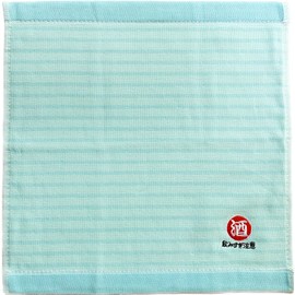 Keisuu Seian Towel, Handkerchief, Hand Towel, Border, Embroidery, Niigata (Blue, Alcohol, Drink Too Much)