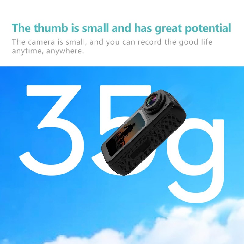 1.47 Inch 2.7K 180 Action Camera, 2.7K POV Recording, Magnetic