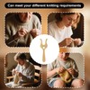 2pcs Lucet Fork & Hook, Wood Big Eye Cord Knitting