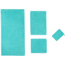 CAWÖ Home Handtücher Life Style Uni 7007 türkis - 430 Waschhandschuh 16x22 cm