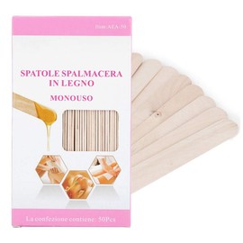 Varillas de Cera de Madera, 50 Unidades/Caja Depilación Madera Depilatoria Cabello Eliminación Cejas Varillas Aplicadoras Cera Varillas Madera Varillas Aplicadoras Cera el Hogar Salón