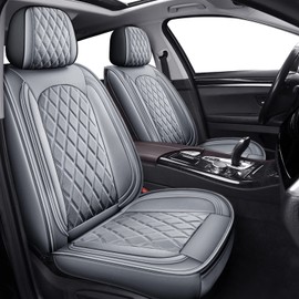 MIROZO Seat Covers,5PCS Car Seat Covers Breathable Vehicle Cushion Cover Full Set Universal Fit for Most Sedans,Truck and SUV (Grey and Black) (‎175082-111)