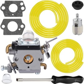 ZAMDOE Carburetor Kit for Husqvarna 122LDX 122C 122LK Strimmer 2 Cycle 22cc 966712701 967252801 Replaces 581734301 574386701 with Spare Parts