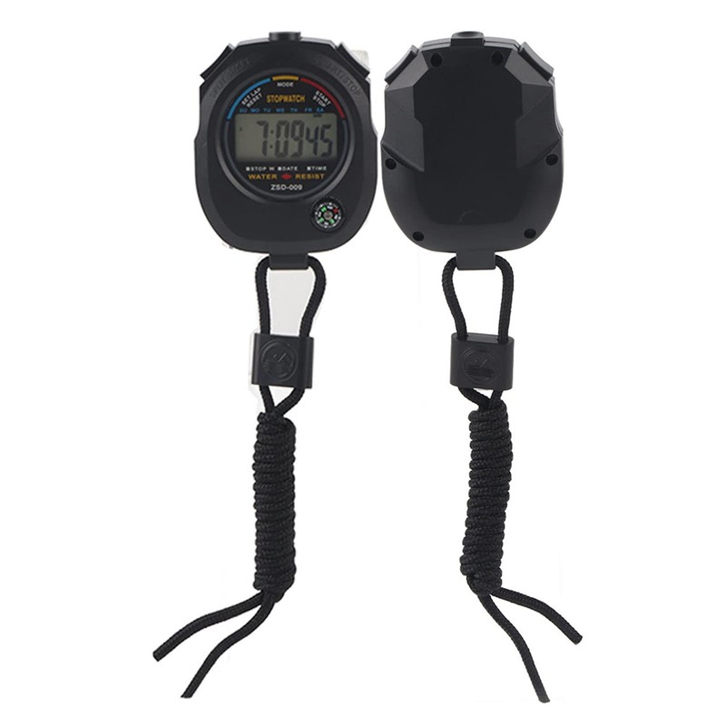 Stopwatch Timer, 2 PCS Multifunctional Handheld Digital LCD Stopwatch Timer