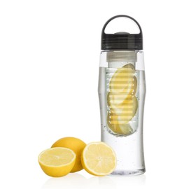 Vinsani ® Fruit Fuzer Water Bottle Fruit Infusion Infuser Aqua Hydration - Black