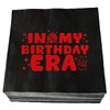 XIUHUBA In My Birthday Era Napkins, 50 Pcs Red Foil
