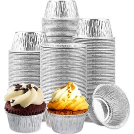 300 Pack Aluminum Foil Ramekin, Disposable Ramekins Standard Size Perfect Baking Cups for Souffle & Creme Brulee Baking Cups Foil Baking Cups
