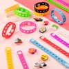 HTZNHXT 20 Pcs Silicone Charm Bracelets, 8 Inch Bracelets Bulk