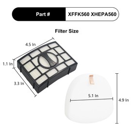 CPAI Replacement Filter for Shark ZD201 Lift-Away Upright Vacuum,Replace Parts XFFK560 XHEPA560