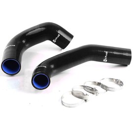 Silicone Radiator Coolant Hose Kit Clamps Fit For CHEVY SMALL BLOCK 150/210 V8 1955-1957 1956 Black 2PCS