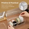 Vurixfo 4 Compartment Hair Accessories Organizer with Lid Clear Box