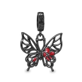 GNOCE Flower/Plant Pendant Charms 925 Sterling Silver Dangle Hummingbird Charm Bead Fit Bracelet/Necklace for Women Girls Daughter, Silver