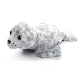The Petting Zoo Harbor Seal Gray Stuffed Animal Plushie, Gifts for Kids, Scoopz Sealife Animals, Seal Plush Toy, 10 inches