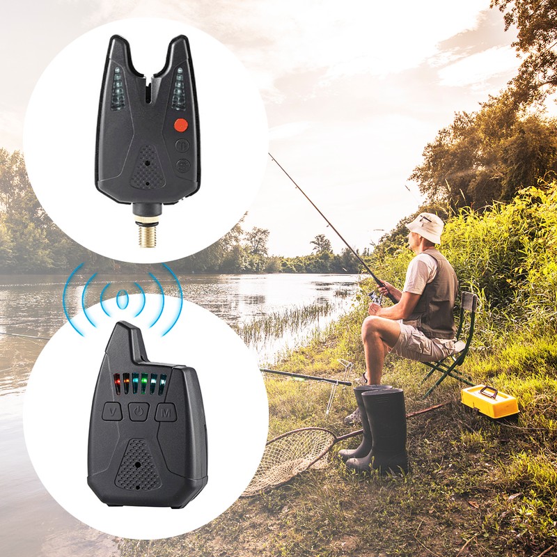 Electronic Fishing Alerts Bite Alarm LED Wireless Fishing Alarm Digital