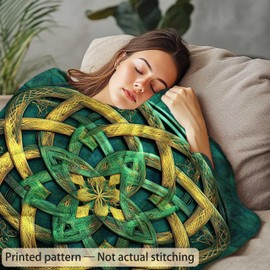 YucZiken - Manta artística de nudo celta, decoración artística del hogar para sofá recámara, regalo cálido para hombres, mujeres y niños, 40 x 50 pulgadas, lavable a máquina