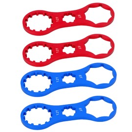 Pack of 4 Bicycle Keys, Bicycle Front Fork Repair Tool, SR Suntour XCR/XCM/XCT/RST MTB Bicycle Front Fork Cap, Remove Install a Spanner, Double Head Replacement Key