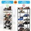 USTECH Free Standing 10-Tier Shoe Rack, Large Capacity Shoe Organizer