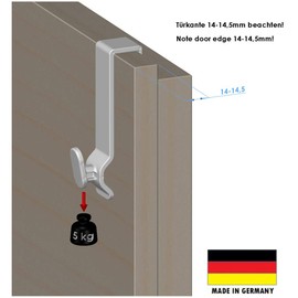 SOMA Door Hooks White 14 mm Set of 10 for Hanging, No Drilling, No Gluing