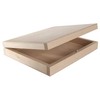 Rectangular Book Shaped Wooden Box with Lid & Bolt Closure