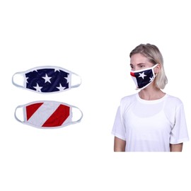 Patriotic Face Mask: 3 Pack: Double-Ply, Poly/Cotton Washable
