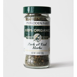 McFadden Farm Organic Pork & Veal Herbs, Seasoning Blend, Grown and packed in the U.S.A., 1.38 oz. glass jar