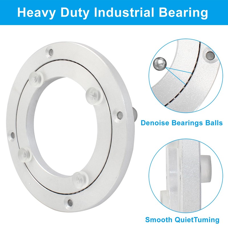 Waziaqoc 4 Inch Lazy Susan Bearing, Heavy Duty Aluminum Turntable,