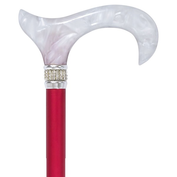 Pearlz Designer Adjustable Cane (red)