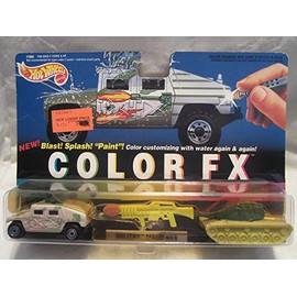 Hot Wheels Color FX Military Machines (1994) Hummer & Big Bertha Toy Car Set