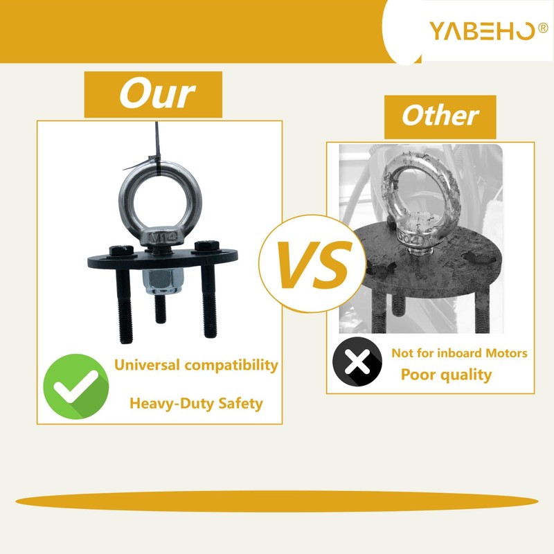 YaBeHo Outboard Engine Lifter Ring Tool with Adapter and Ring