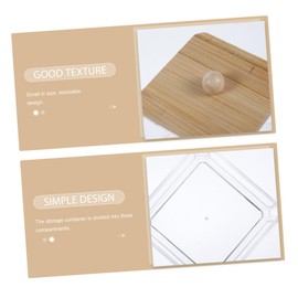 Ciieeo Cotton Buds Holder 3 Compartment Storage Box for Cotton Pads Balls Hair Clips Space-saving Bathroom Organizer