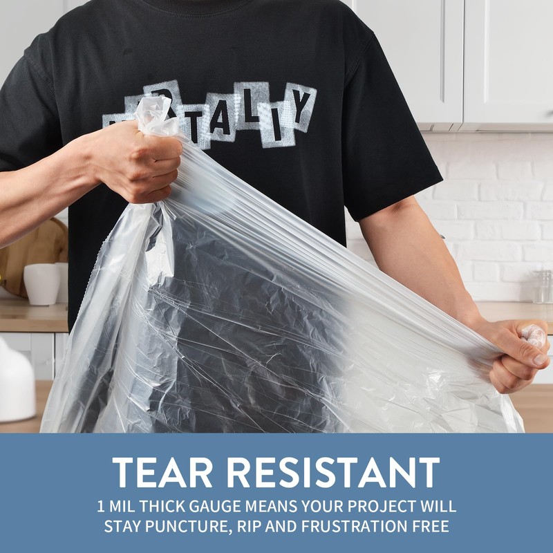 Geiteoa 18 Gallon Trash Bags with Drawstring - 102 Count