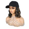 GUOJIAN Hat Wigs for Women 6' Short Wave Baseball Cap