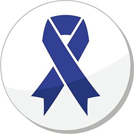 Zirni Dark Blue Ribbon Symbol Child Abuse Sticker Decal Design 5" X 5"