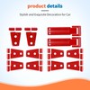 JeCar 12PCS Red Full Set Hinge Cover Trim Kit Fit