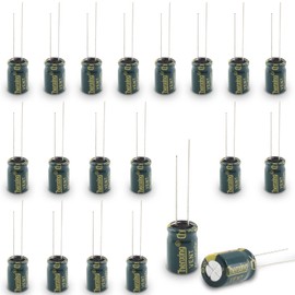 Cionyce Condensadores electrolíticos radiales de aluminio para TV, LCD, radio, microondas, juegos, 20 unidades, 6.3 V, 1000 uf, para TV, LCD, radio, microondas y juegos (8 x 12 mm)