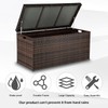 VINGLI Outdoor Wicker Storage Box, 132 Gallon Patio Rattan Deck