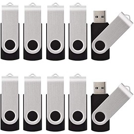 Paquete de 50 Unidades Flash USB 2.0 de 512 MB Unidad de Memoria para Pulgar, Color Negro