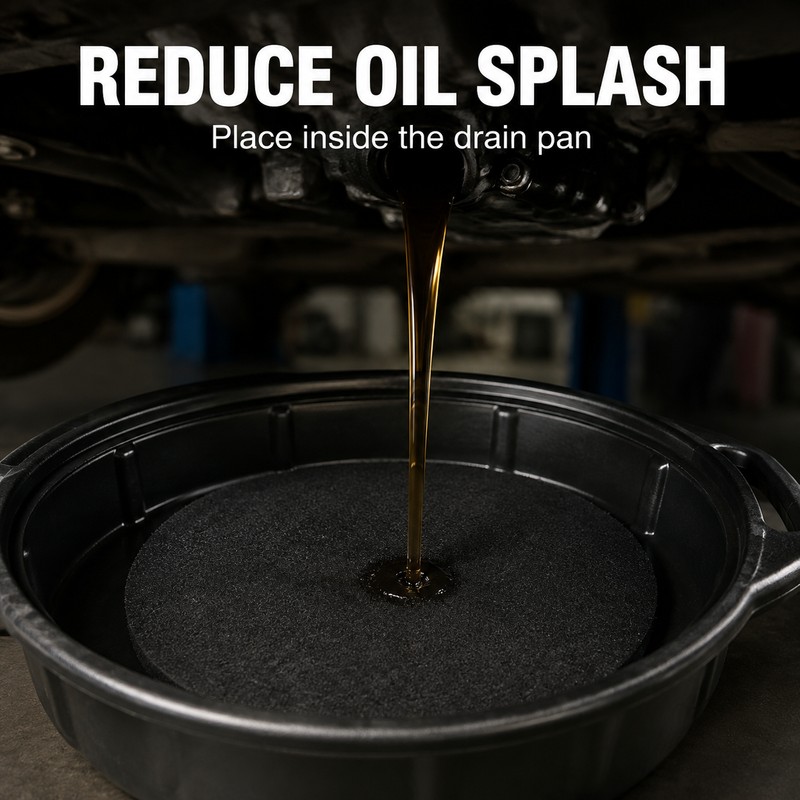 15-Inch Polyester Oil Drain Splash Pad for Automotive Oil Changes