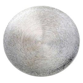 LivuX Kerzenteller aus Aluminium in Silberoptik – Ø 14 cm – Runder, gewölbter Untersetzer für Kerzen bis 10 cm – Dekorativer Kerzenhalter für Tisch & Möbel 1213