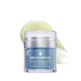 It Cosmetics Hello Results Serum, Serum Crema Facial Reafirmante y Anti-Signos de la Edad con Retinol, Niacinamida, Vitamina B5 y Vitamina E, 50 ml