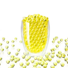Floral Water Pearls Gel Soil Water Crystal Beads Jelly Water Pearl Vase Filler, 20000 Packs (Yellow)